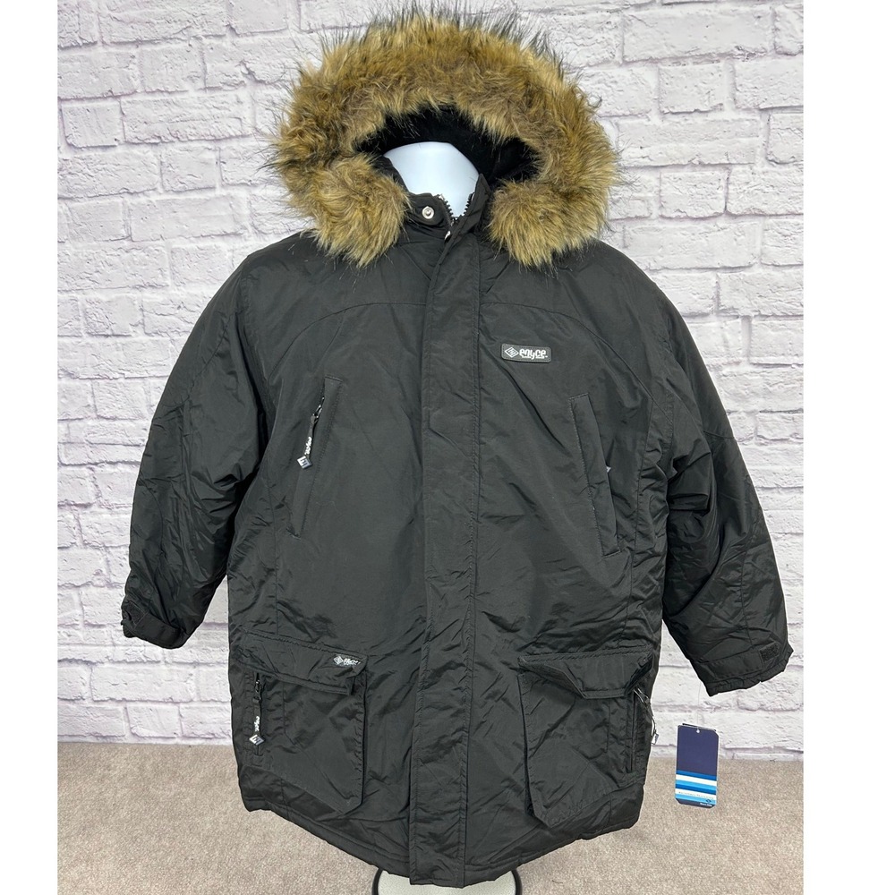 Vintage Enyce Clothing Company Black Fur Hood Parka Jacket Men's Size M
